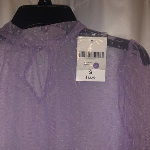 Forever 21 lavender mesh crop top